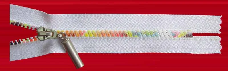 No. 6 Moulded Plastic Zipper with Printed Teeth