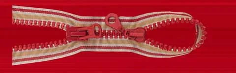 No. 9 Moulded Plastic Hood Zipper, Custom Woven Tape