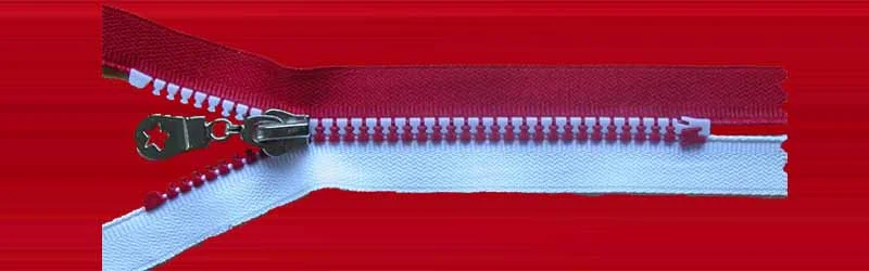 No. 6 Moulded Plastic Zipper, Two-Tone