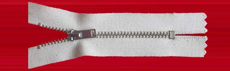No. 4 Metal Zipper with Cotton Tape