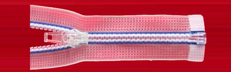 No. 6 Moulded Plastic Zipper, Transparent